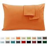 Pillow Case 100% Cotton 45 x 135 cm 1 PCS, Set of 1 Pillow Case in Soft Pure Cotton, No Brushed Zipper with Envelope Closure