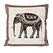 Produktbild 42x42cm Gestrickt Elefant Baumwollleinenwurfkissenbezug Kissenbezug Dekor
