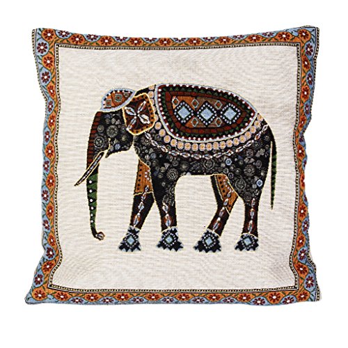 Preisvergleich Produktbild 42x42cm Gestrickt Elefant Baumwollleinenwurfkissenbezug Kissenbezug Dekor