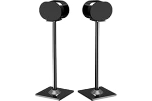 ELIVED Supporto per altoparlanti Sonos Era 300, altezza 80,7 cm, con base in vetro, max. 5 kg, nero, 1 paio, EV5026