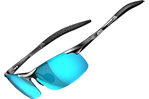 ATTCL Gafas de Sol Deportivas Polarizadas para Hombre, Marco de Metal Al-Mg Súper Ligero