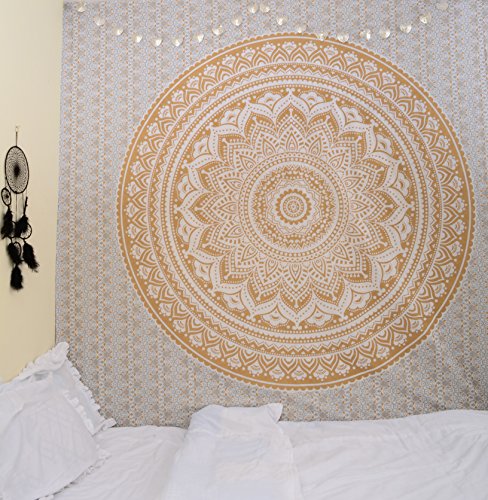 Design Collected by Rawyal Crafts Original Gold and Silver Ombre Bohemian Mandala Wallpaper