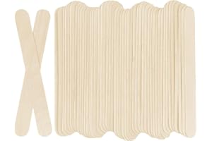 PRETTIVO 100 Piezas Espátula de Madera Depilación, Espátula Mangos de Madera, Pequeña Espátula de Cera, Palos para Depilatoria, Higiénicas y Adecuadas para Ceras Tibias y Calientes