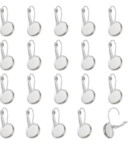 Lot De 10 Supports Pour Boucles D'oreilles Fermées (dormeuses) En Cuivre Sans Nickel - Neuf