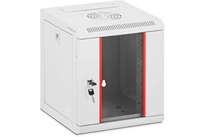 Fromm & Starck Baie De Serveur Informatique Réseau Armoire Rack Petite Baie Informatique Murale Star_DC.10.6.S_01 (10 Pouces, Hauteur De 6 U, Max. 75 kg, Serrure À Barillet, Poste Au Sol & Murale)