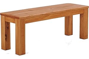 ‎B.R.A.S.I.L.-MÖBEL B.R.A.S.I.L.-Möbel Brasilmöbel Sitzbank 100 cm Rio Classico Honig Massivholz aus Pinie, Verschiedene Größen & Farben, ideal für Esszimmer & Küche