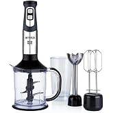 arnica GH21592 Diva Trend El Blender Seti, 1200W, 1.2 L Hazne, Paslanmaz &Ccedil;elik Bı&ccedil;ak, G&uuml;m&uuml;ş