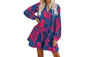FANCYINN Robe de Femme Courtes Mini Casual Robe