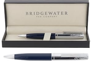 Bridgewater Pen Company Executive Ball Point Pen Collection, Boxed & Sleeved (Salisbury, Navy)
