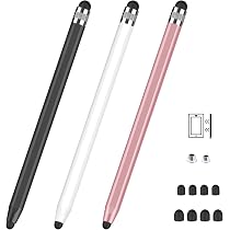 3 Stück Touch-Stifte Mit Federband – Elastischer Anti-Verlust-Stylus Für Tablets & Resistive Bildschirme