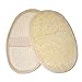 FENTI 3 Pack of Bath Exfoliator Mitt Loofah Pad, Exfoliating Scrubber, Shower Tool for Women & Men, White