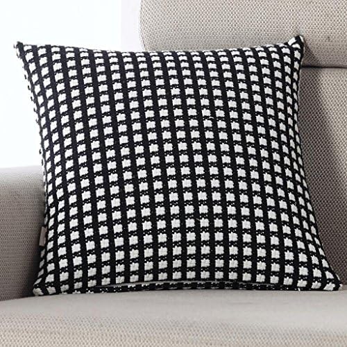 FHK Backrest Pure Cotton And Linen Linen Pillow Pillow Bedside Large Backrest Office Chair Cushions Car Cushions Core Pillow Waist pillow ( Color : A , Size : 45*45cm )