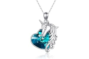 CHENGHONG Gifts for Mom 925 Sterling Silver Giraffe/Flamingo/Elephant/Dinosaur/Unicorn/Pendant Necklace Family Animal Necklace Jewellery Animal Gifts for Women Mum…