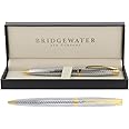Bridgewater Pen Company Executive Ball Point Pen Collection, Boxed & Sleeved (Lancaster, Gold Trim)