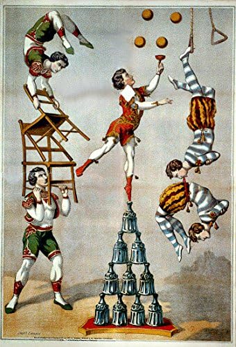 Acrobatic Act 1870 - Vintage Circus Mouse Mat