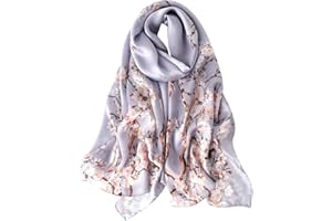 STORY OF SHANGHAI Bufandas de 100% Seda de Morera Pañuelo Mujer Seda Chal Estolas Madre y Dama Regalos para Mujeres