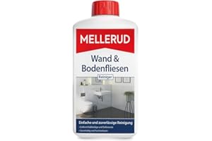 ‎MELLERUD MELLERUD Wand & Bodenfliesen Reiniger | 1 x 1 l Zuverlässiges Mittel zum Entfernen von hartnäckigen Verschmutzungen, Kalkbelägen und Seifenresten