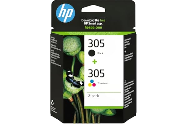 HP 305 6ZD17AE Pack de 2 Cartuchos de Tinta Negra y Tricolor Originales