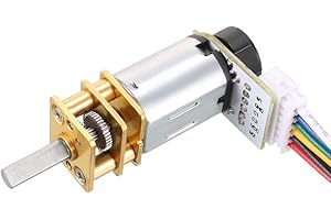 sourcing map GA12-N20 6V 150RPM DC Getriebemotor mit Encoder Geschwindigkeit Geschwindigkeit Messung für Mini Auto Balance Motor Encoder DIY