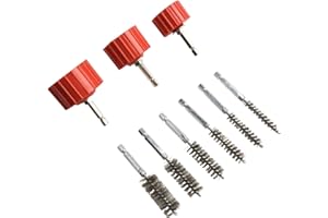 LAWNOVAL Lot de 39 nettoyeurs de tuyaux en cuivre pour perceuse électrique Caractéristiques : brosses tubulaires et brosses en acier dans un seul kit (9 pièces)