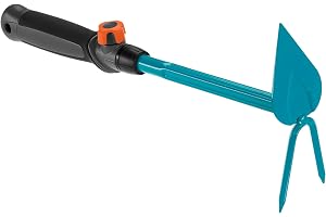 GARDENA combisystem-handhacka: Dubbelhacka med två klor för att luckra upp jorden, arbetsbredd 6 cm, spetsig form, ergonomisk