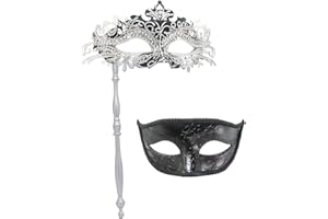 Coddsmz Masquerade Mask for Women on Stick Venetian Masks Costume Party Masks Mardi Gras Mask Christmas Halloween