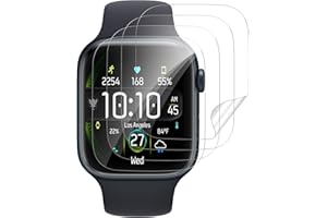 Carantee 4 Stück für Panzerglas für Apple Watch Series 7/8/9 45 mm Schutzfolie, Weich TPU Kratzfest Panzer Schutz Glas für Apple Watch 9 45mm Folie, Displayschutzfolie für iWatch 8 45mm Schutzglas