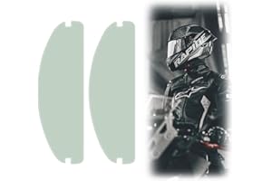 Belligern 2 Pcs Anti-Fog Film for Motorcycle Helmet,for Pinlock Visor Insert Anti Fog for Helmet Visor Film Universal Protective Clear Suitable for All Non-fixed Open-Face and Full-Face Helmets