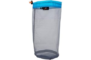 FOXCUP Siatkowe torby do przechowywania, ultralekka, trwała nylonowa siatkowa torba ze sznurkiem, podróżny worek na rzeczy do podróży, na kemping, wędrówki, rozmiar S, niebieski, torba siatkowa, torba