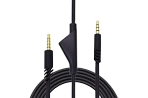 Aiivioll A40 Cavo sostitutivo, Linea Audio con Funzione Mute, Compatibile con Astro A10 / A40 / A30 / A50, Funziona Anche con Cuffie da Gioco A40 Controller Xbox One PS4 (Nero)