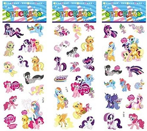 Channeltoys - Set of 3pcs leaves of stickers - My little poney - 40/50 stickers around