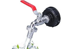 ZYXTLY Grifo IBC Deposito Agua 1000 Litros / 500 Litros, 3/4 Pulgadas Grifo Deposito 1000 Litros,3/4" Grifo Salida Adaptador Deposito Para S60x6 Deposito Agua Lluvia 1000l,Grifo Jardin Para Bidon