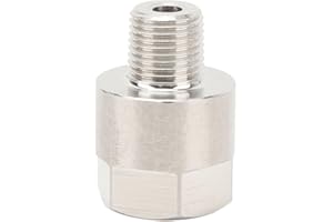 Aramox Adattatore per Manometro Dell'Olio, Adattatore per Manometro Dell'Olio da 1/8 Pollici NPT Maschio a M10x1,0 Femmina per Decollo del Manometro della Pressione Dell'acqua