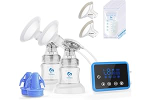 Tiralatte Elettrico,Bellababy Tiralatte con Touchscreen Sensibile, Modalità Multiple e Livelli di Aspirazione, Portatile, Vieni con flangia da 24mm B1