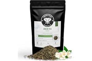 EDWARD FIELDS HIGH QUALITY TEA Edward Fields Tea ® - Tè verde Sencha sfuso biologico con Gelsomino. Tè biologico cinese raccolto a mano con ingredienti naturali ed ecologici, 100g, Cina.