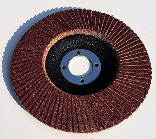 10 Standard Fächerscheiben Ø 115 mm x 22,23 mm Korn 120 Schleifscheiben Schleifmoppteller Holz & Metall, braun - 2