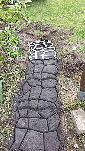 @tec Betonform Schalungsform Gießform Plastikformen für Beton, Natursteinpflaster-, Kopfsteinpflaster-Schablone, Pflastersteine, Terrassenplatten, Trittplatten und Gehwegplatten für Garten 44x44x4 cm - 3