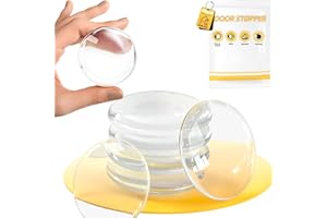 Dimiff Arret De Porte Bloc Porte, Stop Porte, Bloc Porte Sol, Bloque Porte Sol, Butee De Porte Adhesive, Protection Poignee Porte,Tampon Porte, Protection Porte Ø 40Mm |Rond-6pcs