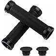 Vitel Cycles Black Bicycle Universal Lock On Handlebar Grip for MTB | Flat Bar Road | Hybrid | BMX Bike