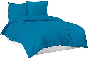 Mixibaby Bettwäsche Bettgarnitur Bettbezug 100% Baumwolle 135x200 155x220 200x200 200x220, Farbe:Blau, Größe:135 x 200 cm