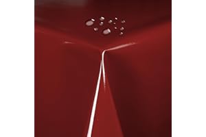 ‎DECOHOMETEXTIL HEIMTEXTILMANUFAKTUR Lacktischdecke Wachstuch Wachstischdecke Tischdecke Gartentischdecke Bordeaux Breite & Länge wählbar 140 x 240 cm Eckig abwaschbar