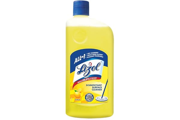 Lizol Disinfectant Surface & Floor Cleaner Liquid, Citrus - 1 Litre Suitable for All Floor Cleaner Mops Kills 99.9% Germs India's #1 Floor Cleaner