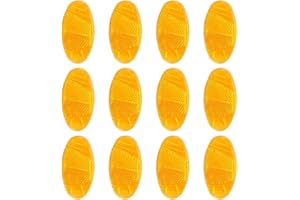 RDNKVB 12 Piezas Reflectores de Ojos de Gato para Bicicleta Reflectores de Advertencia Luminosos con Función de Reflexión Fuerte Visibilidad Excelente Reflectores para Rayos de Bicicleta (Naranja)