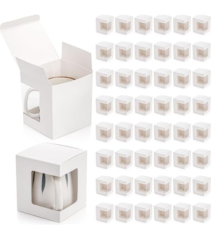 Aurora Store 50x Scatoline Cofanetto Torta in PVC Trasparente - 8x8x10 cm Scatoline portaconfetti bomboniere Feste Matrimonio Compleanno 50 Pezzi