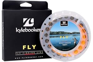 KYLEBOOKER Fly Fishing Line with Welded Loop Floating Weight Forward Fly Lines 100FT WF 3 4 5 6 7 8
