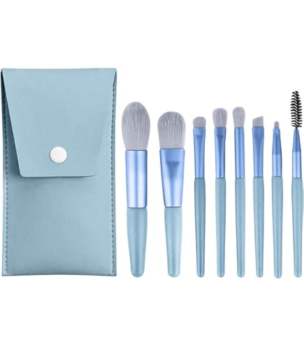 メイク道具・化粧小物 OWN 5 Brushes & Makeup Brush case Calitate24 Travel Makeup Brush Set 5 Pieces Face Makeup Brushes