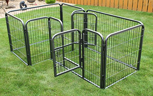 RayGar-Double-Heavy-Duty-Strong-Large-L105-x-W70-x-H70cm-Pet-Dog-Cat-Cage-Pen-Fence-Whelping-Kennel-Enclosure-New
