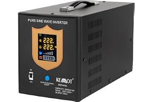 Nödströmförsörjning KEMOT PROsinus-1200 URZ3407B växelriktare ren sinus laddningsfunktion 12 V 230 V 2000 VA/1 200 W