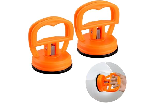 SUJAHHUJIQ Kit de débosselage de voiture, lot de 2 puissants extracteurs de bosses de voiture, lève-poignée, ventouse de voiture et kit de réparation de bosses sans peinture pour carrosserie de