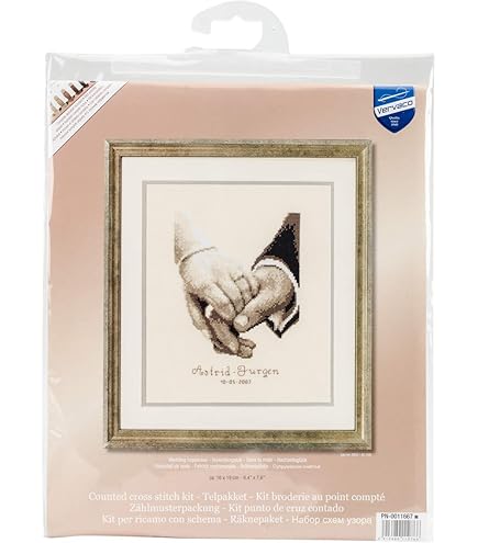 Vervaco Point De Croix Compté Kit DIY Cadeau Bebe Naissance Personnalisé EN ROUTE POUR LES VACANCES Tableau Complet Kit De Broderie Loisir Créatif